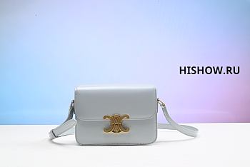 Celine Classique Triomphe Bag ln Shiny Calfskin Grey