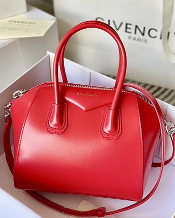 Givenchy Antigona Bag in Box Leather Red Size 45x9x35cm