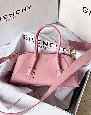 Givenchy Antigona Stretch Bag in Box Leather Pink Size 22x8x12cm - 5