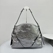 Givenchy Voyou Bag in Leather Silver Size 40x27x6cm - 2