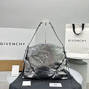 Givenchy Voyou Bag in Leather Silver Size 40x27x6cm - 3