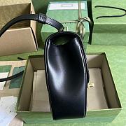 GG Equestrian Inspired Shoulder Bag Black SIZE 21x20x7CM - 6