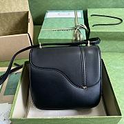 GG Equestrian Inspired Shoulder Bag Black SIZE 21x20x7CM - 4