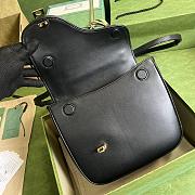 GG Equestrian Inspired Shoulder Bag Black SIZE 21x20x7CM - 3