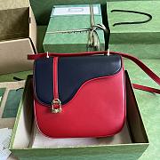 GG Equestrian Inspired Shoulder Bag Red SIZE 21x20x7CMS - 1