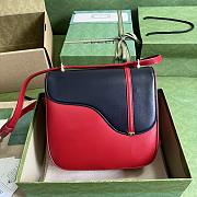 GG Equestrian Inspired Shoulder Bag Red SIZE 21x20x7CMS - 4