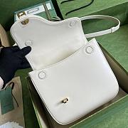 GG Equestrian Inspired Shoulder Bag White SIZE 21x20x7CMS - 3