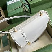 GG Equestrian Inspired Shoulder Bag White SIZE 21x20x7CMS - 5