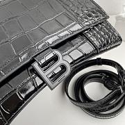 Balenciaga Hourglass Crocodile Black SIZE 23X15X10CM - 6