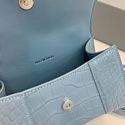 Balenciaga Hourglass Crocodile Blue SIZE 19X13X8CM - 2