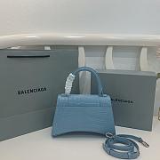 Balenciaga Hourglass Crocodile Blue SIZE 23X15X10CM - 2