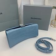 Balenciaga Hourglass Crocodile Blue SIZE 23X15X10CM - 5