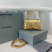 Balenciaga Hourglass Crocodile Gold SIZE 19X13X8CM - 2