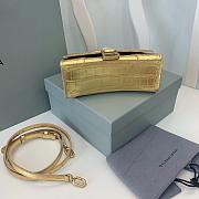 Balenciaga Hourglass Crocodile Gold SIZE 19X13X8CM - 4