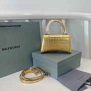 Balenciaga Hourglass Crocodile Gold SIZE 19X13X8CM - 3