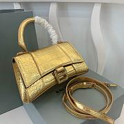 Balenciaga Hourglass Crocodile Gold SIZE 19X13X8CM - 5