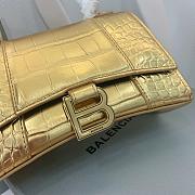 Balenciaga Hourglass Crocodile Gold SIZE 19X13X8CM - 6