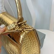 Balenciaga Hourglass Crocodile Gold SIZE 23X15X10CM - 3