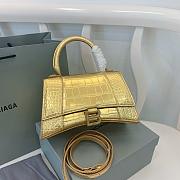 Balenciaga Hourglass Crocodile Gold SIZE 23X15X10CM - 4
