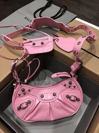 Balenciaga LE Cagole XS Shoulder Bag Pink 26x16x6.5cm