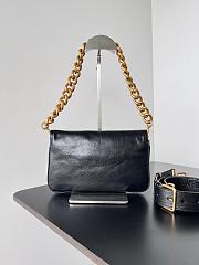 Balenciaga Soft Flap Bag In Black Gold SIZE 23.5X24.8X3CM - 4