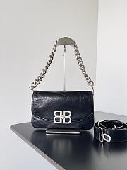 Balenciaga Soft Flap Bag In Black SIZE 23.5X24.8X3CM - 6