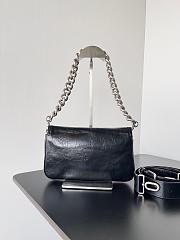Balenciaga Soft Flap Bag In Black SIZE 23.5X24.8X3CM - 5