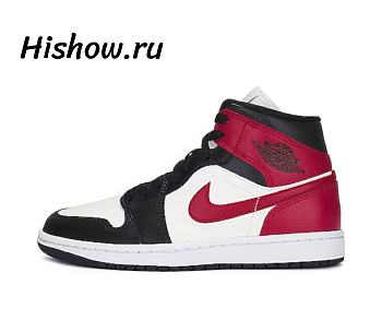 Air Jordan 1 Mid Gym Red Off Noir BQ6472-160