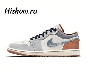 Air Jordan 1 Low SE Phantom Repaired Denim Swoosh FZ5042-041 - 1