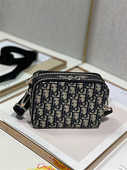 Dior Blue Oblique Jacquard Pouch 18x12x5CM - 1