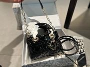 Dior Ladybag Black Patent Cannage Calf Size 20cm - 5