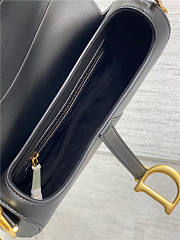 Dior Saddle Bag with Strap Black Grained Calfskin Size 21x18x5CM - 6