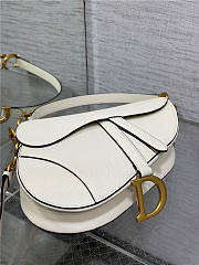 Dior Saddle Bag with Strap Latte Grained Calfskin Size 21x18x5CM - 5