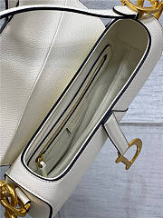Dior Saddle Bag with Strap Latte Grained Calfskin Size 21x18x5CM - 4