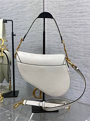 Dior Saddle Bag with Strap Latte Grained Calfskin Size 21x18x5CM - 2