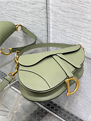 Dior Saddle Bag with Strap Pastel Peyote Green Size 21x18x5CM - 6
