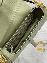 Dior Saddle Bag with Strap Pastel Peyote Green Size 21x18x5CM - 5