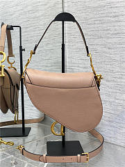 Dior Saddle Bag with Strap Warm Taupe Grained Calfskin Size 21x18x5CM - 4