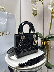 Dior Bag Black Patent Calfskin Size 20x17CM - 6