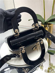 Dior Bag Black Patent Calfskin Size 20x17CM - 4
