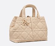 Dior Toujours Bag Powder Beige Macrocannage Calfskin 28x21x17cm - 1