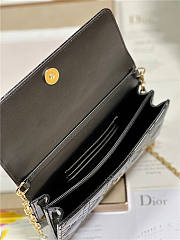 Dior Bag Latte Patent Black Cannage Calfskin 21x11x4cm - 2