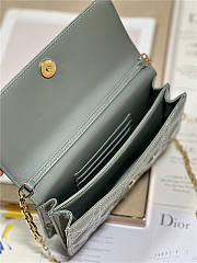 Dior Bag Latte Patent Olive Cannage Calfskin 21x11x4cm - 5