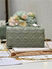 Dior Bag Latte Patent Olive Cannage Calfskin 21x11x4cm - 2