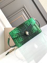 BVLGARI REVERSE FOREVER EAST-WEST GREEN 22X15X4.5CM - 1