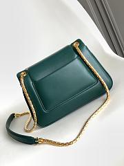 BVLGARI REVERSE FOREVER SHOULDER BAG GREEN 22.5X15X7CM - 4