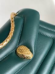 BVLGARI REVERSE FOREVER SHOULDER BAG GREEN 22.5X15X7CM - 3