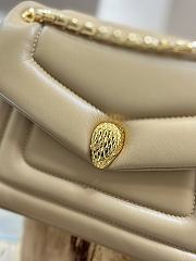 BVLGARI REVERSE MICRO TOP HANDLE BAG BEIGE 22.5X15X7CM - 6