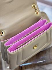 BVLGARI REVERSE MICRO TOP HANDLE BAG BEIGE 22.5X15X7CM - 5