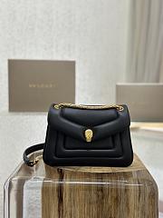 BVLGARI REVERSE MICRO TOP HANDLE BAG BLACK 22.5X15X7CM - 1